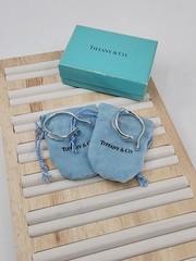 Vintage Elsa Peretti Tiffany & Co Sterling Silver Minimalist Hoop Earrings Rare