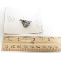 Vintage Blue Grey Granite Gemstone Charm
