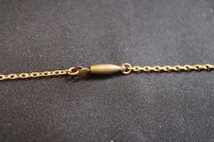 Vintage Gold Tone Feather Necklace 16” with Spring Tension Clasp