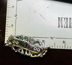 Duette Rhinestone Dress Clip Brooch Art Deco Vintage Convertible Pin 1.25” X 1”