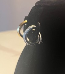 Givenchy Vintage Crystal Hoop Earrings + COA