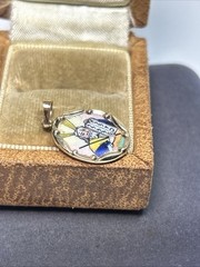 Vintage 14k Yellow Gold Hand Painted Porcelain Moses Pendant – Read