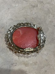 Gerry’s Signed Gold Tone Vintage Cameo Pendant Brooch Pin