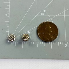 Vintage 14K White Gold Diamond Stud Earrings Belcher Set Appraised @ $1228 Video