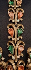1950’s Adolph Katz Era CORO Scheherazade Jewel Tone 3 Piece Rhinestone Demi Set
