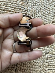 Vintage Matisse Renoir Copper Enamel Art Deco Statement Necklace