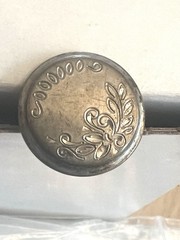 Vintage Brushed Silver Tone Etched Round Cufflinks MCM Bullet Back