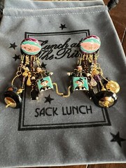 Lunch At The Ritz TOY BOX clip Earrings; RARE, NEW, NEVER WORN!!