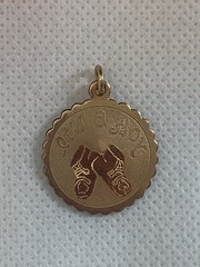 VIntage Jewelry 12KT 12K Gold Filled Charm Pendant Danecraft Its a Boy Baby Shoe