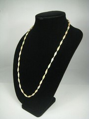 Necklace 29 in Jewelry Paper Bead VTG Strand String Wrap Pink Green Silvertone