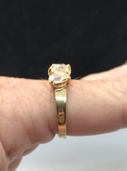 Vintage 18KT GE Gold Plated & Cubic Zirconia Statement Look Ring varied sizes