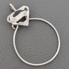 Vintage Sterling Silver 925 Charm Holder Pendant Super Mom Grandma Sister Wife