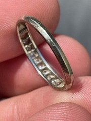 Diamond Vintage 14k Solid Gold Ladies Ring Circa 1920 Art Deco Style! Sz 6- 1.4G