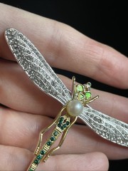 Signed MMA MKM CN Metropolitan Museum Of Art Russian Dragonfly Brooch Insect