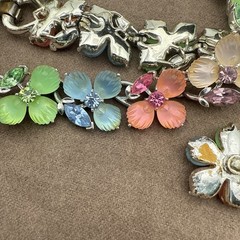 Vintage LISNER Multi Color Multicolor Thermoset Necklace Bracelet Earrings Set
