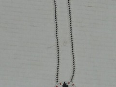 VINTAGE LEATHER BACK NATIVE AMERICAN HAND MADE STAR MEDALLION SEED BEAD NECKLACE