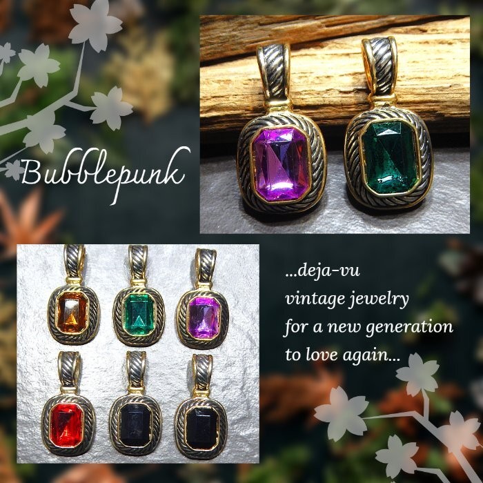 1990s Retro Vintage Boutique Chic Jeweled Pendant Jewelry Lot/6 NWOT S