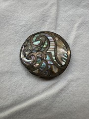 Vintage Mexico Abalone Pendant/Brooch Pin – Sterling Silver
