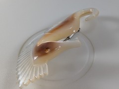 Vintage 1970s Mother Of Pearl Seahorse Brooch, Exc. Cond.