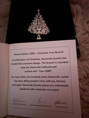 Swarovski Annual Edition 2000 Christmas Tree Brooch Pin Crystal Boxed Rare Vtg