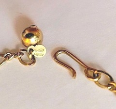 Wells Four Bead Gold Necklace 15″ 14K GF Mid Century Choker or Childs Adj J Hook