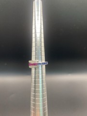 Vintage 1920’s Platinum ,Sapphire, Diamond And Ruby Reversible Art Deco Ring.