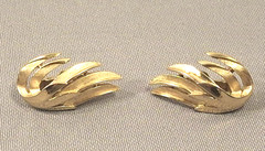 VTG 1950s-1970s Crown Trifari Clip On Earrings Lot Gold Tone 7 Pair Retro MCM