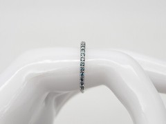 Designer $1800 .75ct VS Genuine Blue Diamond 18k White Gold Wedding Band Ring