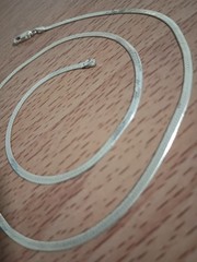 Vtg 925 Italy Sterling Silver 2.5mm Herringbone Chain 20″ Necklace