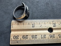 4.69g Vintage Sterling Silver 925 Niello Siam Wrap Thai Band Ring Size 6.5 M