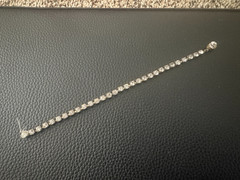 Vintage Rhinestone Tennis Bracelet, Foiled Prong-Set Stones, Repair/Parts