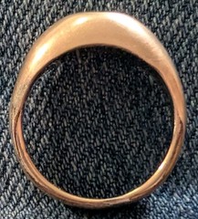 Vintage 14K RGP Heavy Dome Signet Ring 9.21g Size 9 – Monogram “EHB” – Project