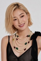 Kenneth Jay Lane Layered Lucite Pearl Necklace