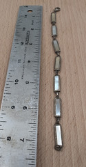 Vtg Southwestern Silver Double-sided Bracelet Multi Stone & Mother Of Pearl