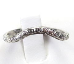 Antique Art Deco Wedding Band 18KW Ring Size 6 UK-L1/2 2.03MM Wide dtd 11/18/95