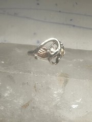 Black Hills Gold ring leaves band size 5.75 sterling silver women girls