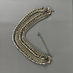 Vintage ART Arthur Pepper Necklace Gold Tone 5 Strand Chain 13-18″