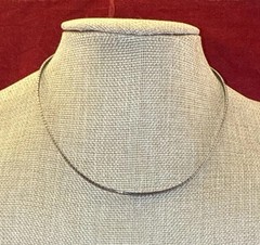 VTG AGI 8g 3mm 925 Sterling Silver Fancy 15” Omega Italian Design Flat Necklace