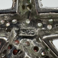 Sterling Silver 925 Clear CZ Stones Starfish Shaped 35.54mm Pendant 4.7g