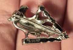 Vintage 1940s Crown Trifari Alfred Philippe Eagle Head Fur Clip Pin WWII – AS IS