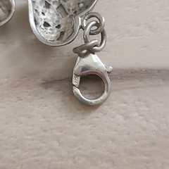 VINTAGE STERLING SILVER UNIQUE HEARTS LINKS BRACELET 6.25IN LONG 925