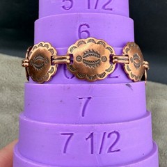 Vintage Copper Bracelet South Western 7’