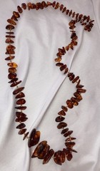 Vintage Natural Baltic Honey Amber Bead Necklace 28” Amber Nuggets 42 grams