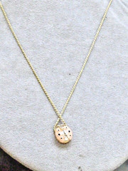 RETIRED VINTAGE PANDORA STERLING PINK ENAMEL CZ LADY BUG NECKLACE 20″ ALE