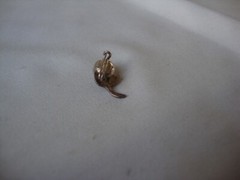 VINTAGE 1970-80s 3D POMEGRANATE LAVENDER TOPAZ STERLING SILVER STAMPED 925 PIN