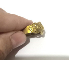 VINTAGE RING STYLE ROMAN ANCIENT BRONZE FLAIR EXTREMELY NEAR EASTERN GILDING