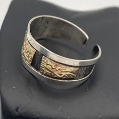 Vintage 1990’s ring 18k/sterling .925 Peruvian Inca