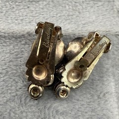 Vintage Barclay Clip On Earrings Gold Tone Signed