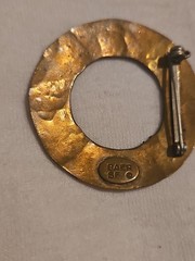 Artist Marked. Baer SF 1.5 Inch. Modernism Brutalist Pin Jewelry Brooch Pendant