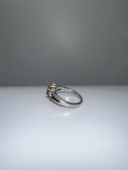 Vintage Periodt Cubic Zirconia Sterling Silver Ring